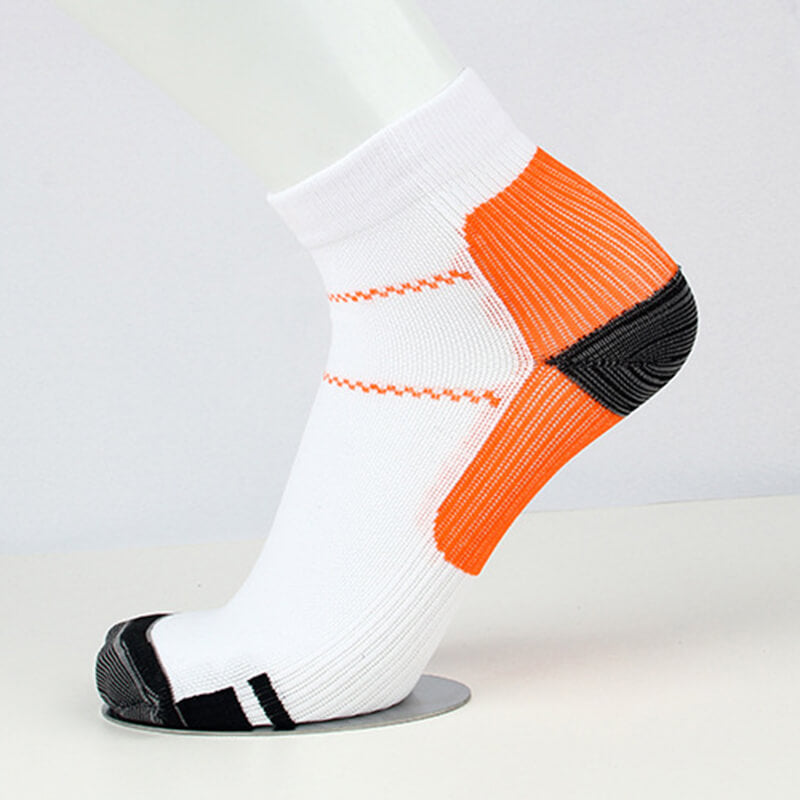 Orange Athlete-Plantar Fasciitis Support Ankle Socks
