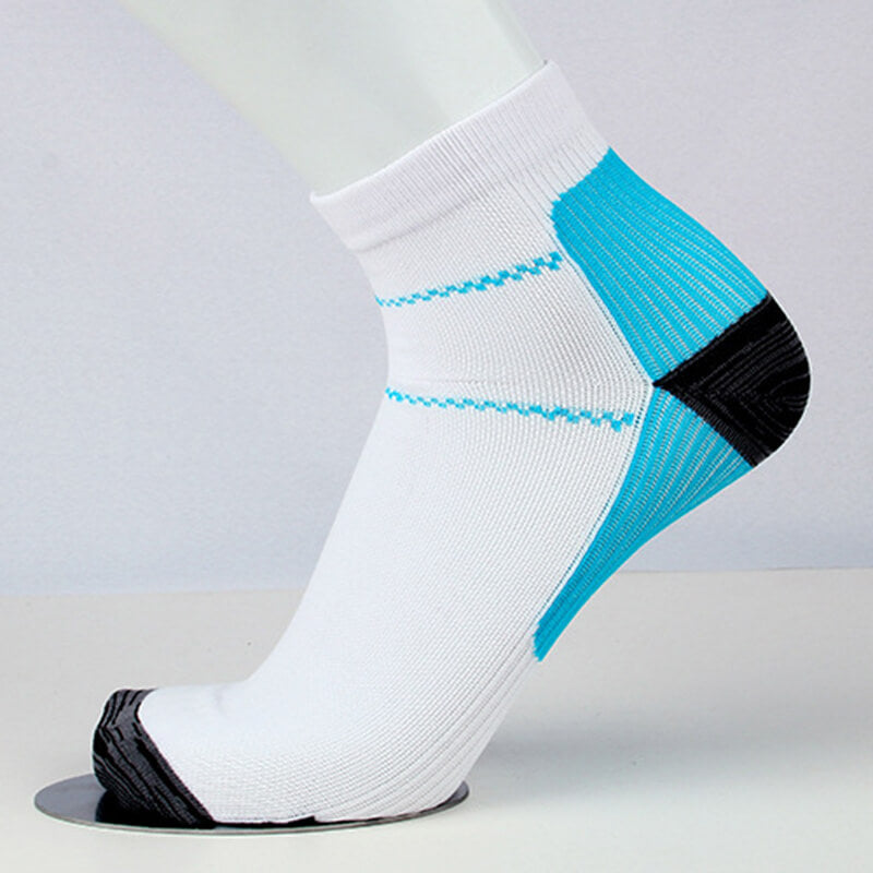 Blue Athlete-Plantar Fasciitis Support Ankle Socks