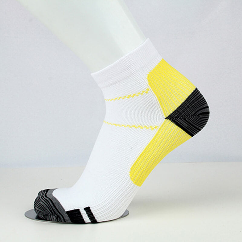 Yellow Athlete-Plantar Fasciitis Support Ankle Socks
